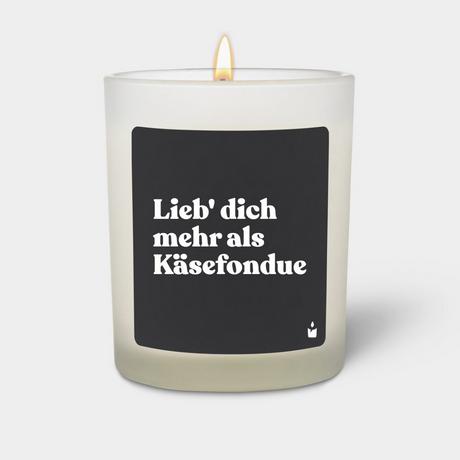 CandleHand Bougie Parfumée Flowery Lieb' dich mehr als Käsefondue  