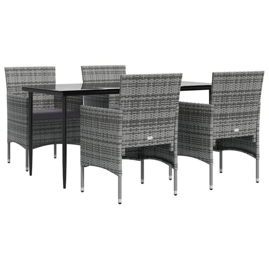 VidaXL Ensemble de salle à manger de jardin rotin synthétique  