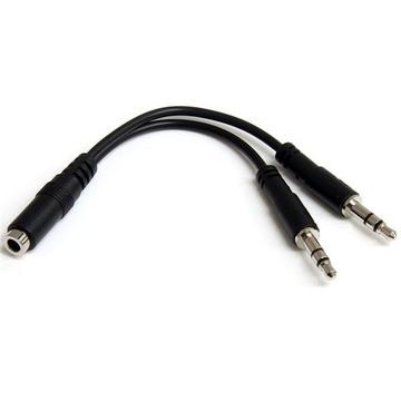 StarTech.com 3,5mm Audio Klinke Y Kabel - Headset Splitter - 1 x 3,5mm (Buchse) 2 x 3,5mm (Stecker)