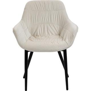 mutoni Fauteuil velours crème  