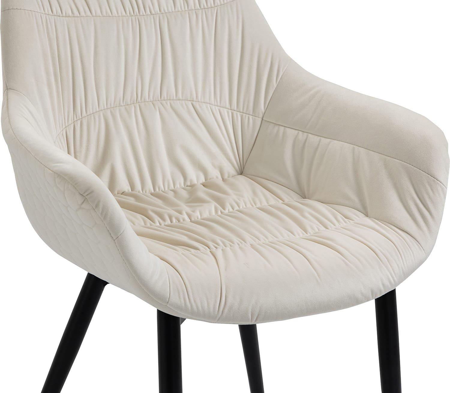 mutoni Fauteuil velours crème  