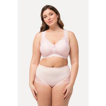 Bralette sans armatures, avec fermeture à glissière et dentelle