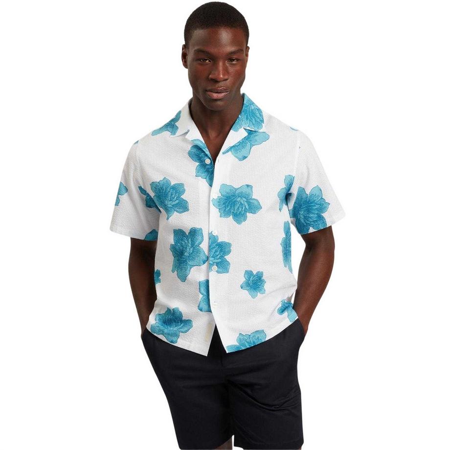 TED BAKER Camicia Maniche Corte Seersucker  