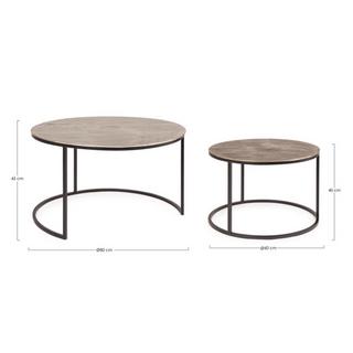 mutoni Tavolino rotondo Amira X34 (set di 2)  