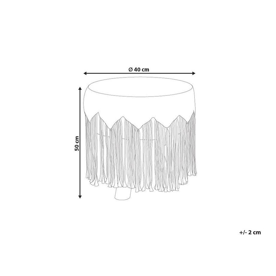 Beliani Sgabello en Cotone Boho NAWABAD  