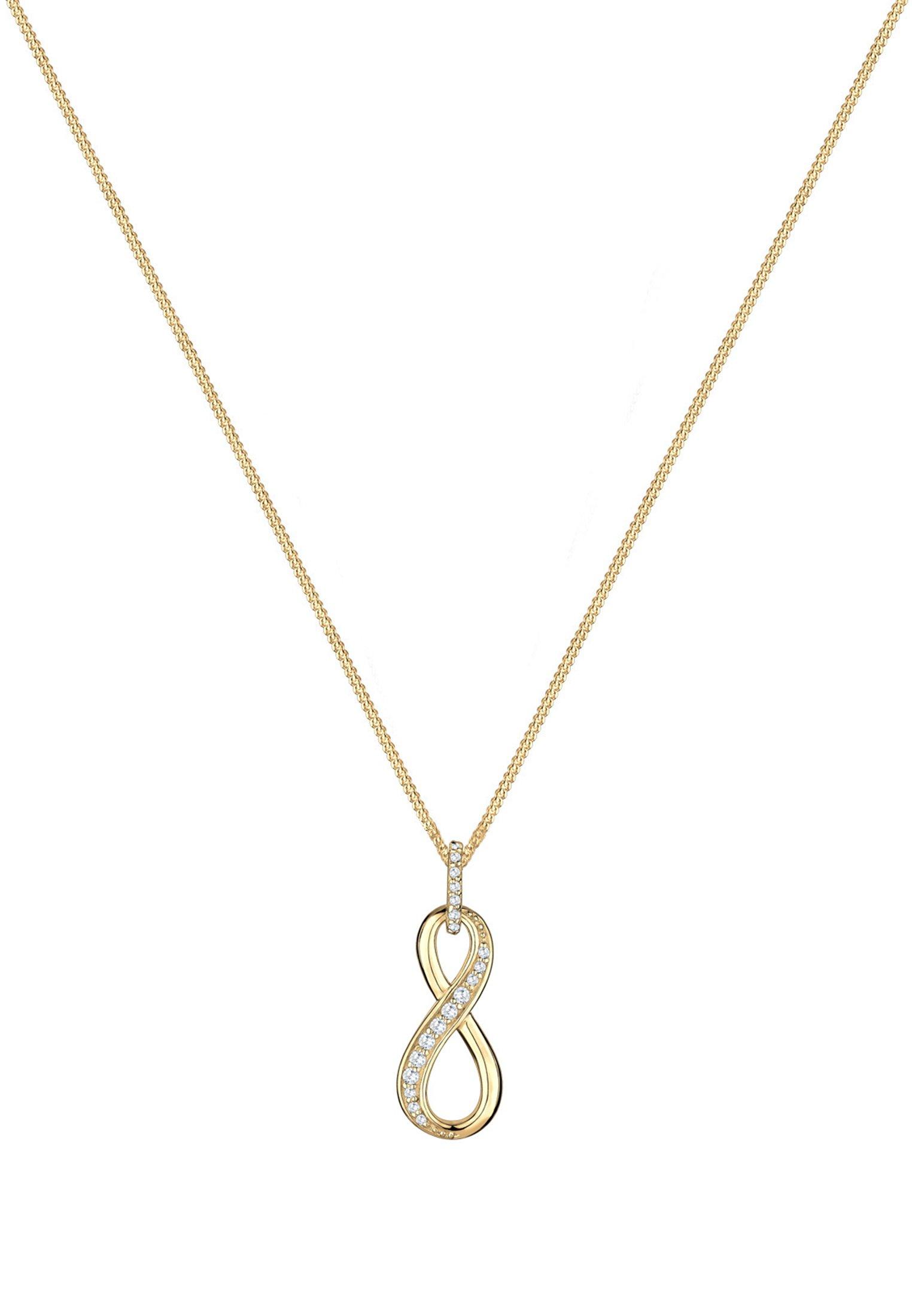 Elli  Collier Femmes Pendentif Infinité Infini Avec Cristaux De Zirconium 