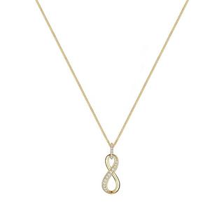 Elli  Collier Femmes Pendentif Infinité Infini Avec Cristaux De Zirconium 