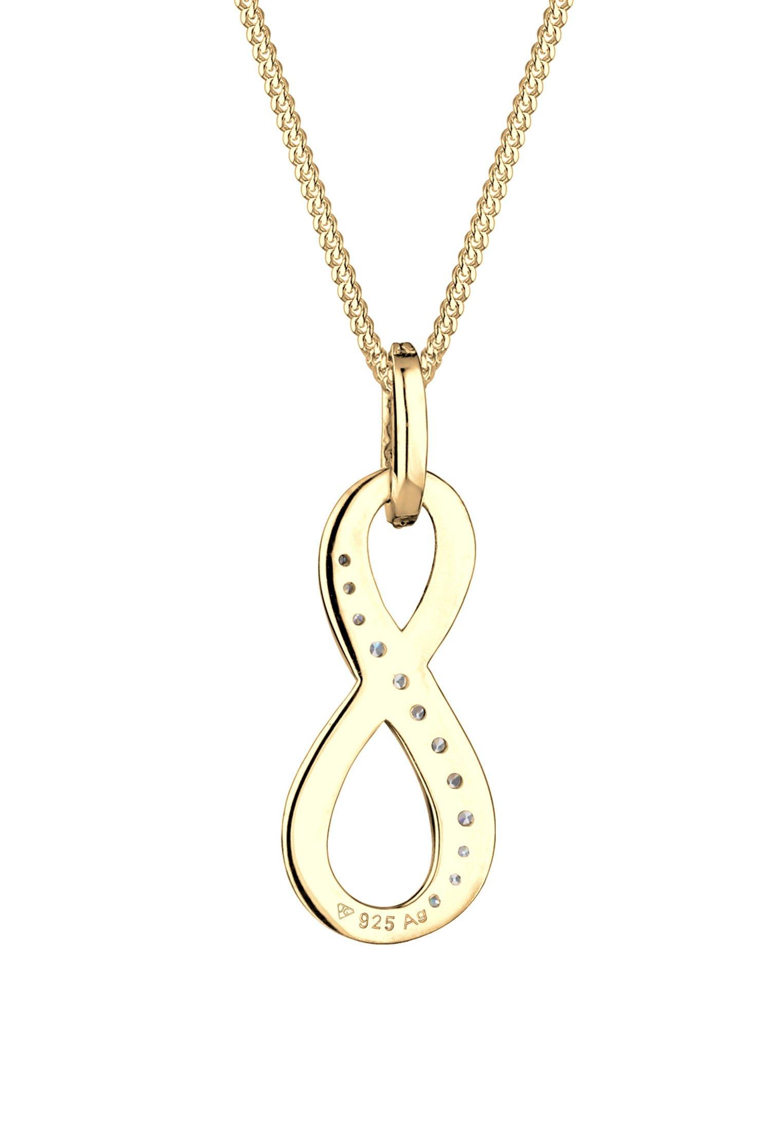 Elli  Collier Femmes Pendentif Infinité Infini Avec Cristaux De Zirconium 