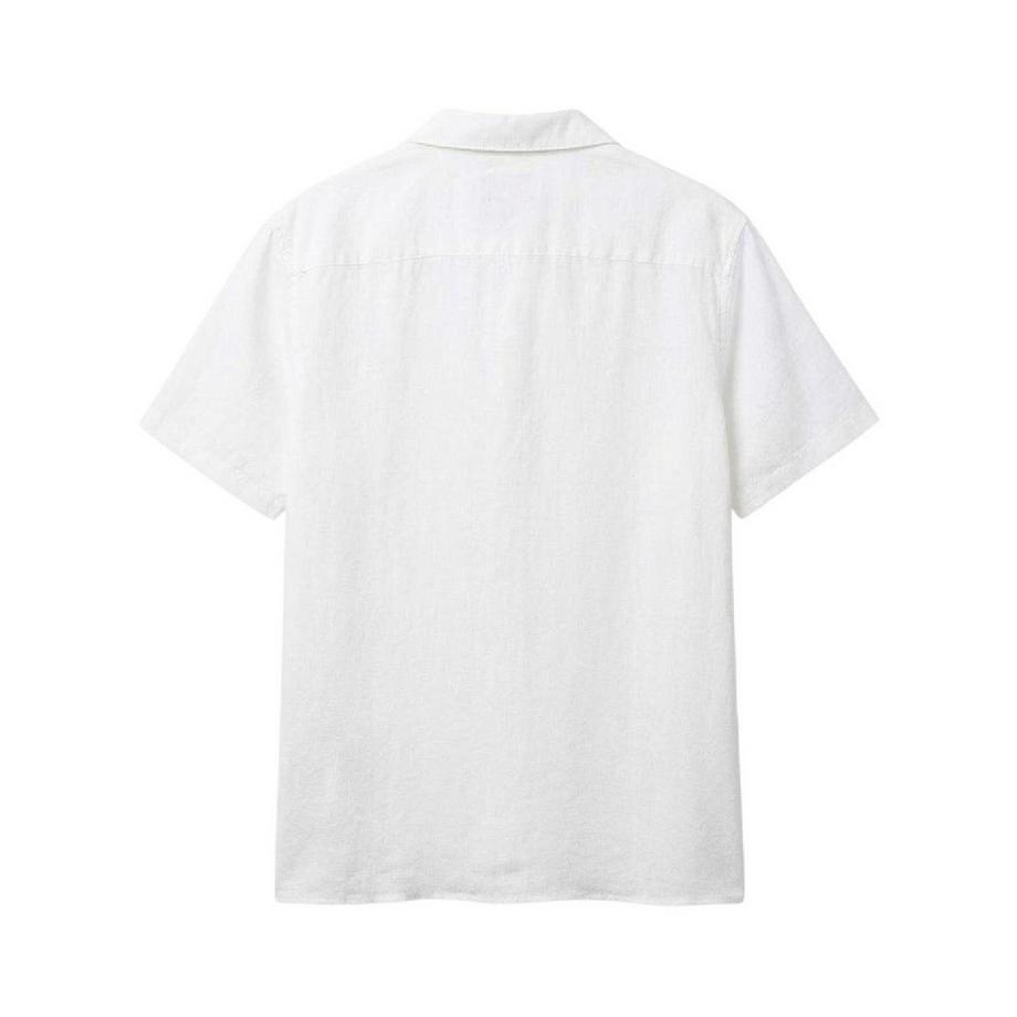 Calvin Klein Camicia Maniche Corte Misto Lino  