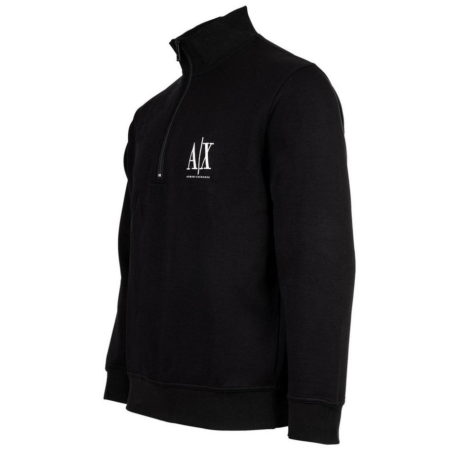Armani Exchange Bequem sitzendes Sweatshirt mit Viertelreissverschluss  
