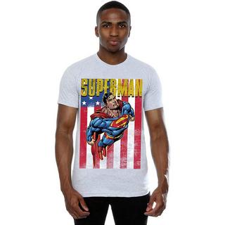 SUPERMAN Drapeau Américain Imprimé Graphique T-Shirt  