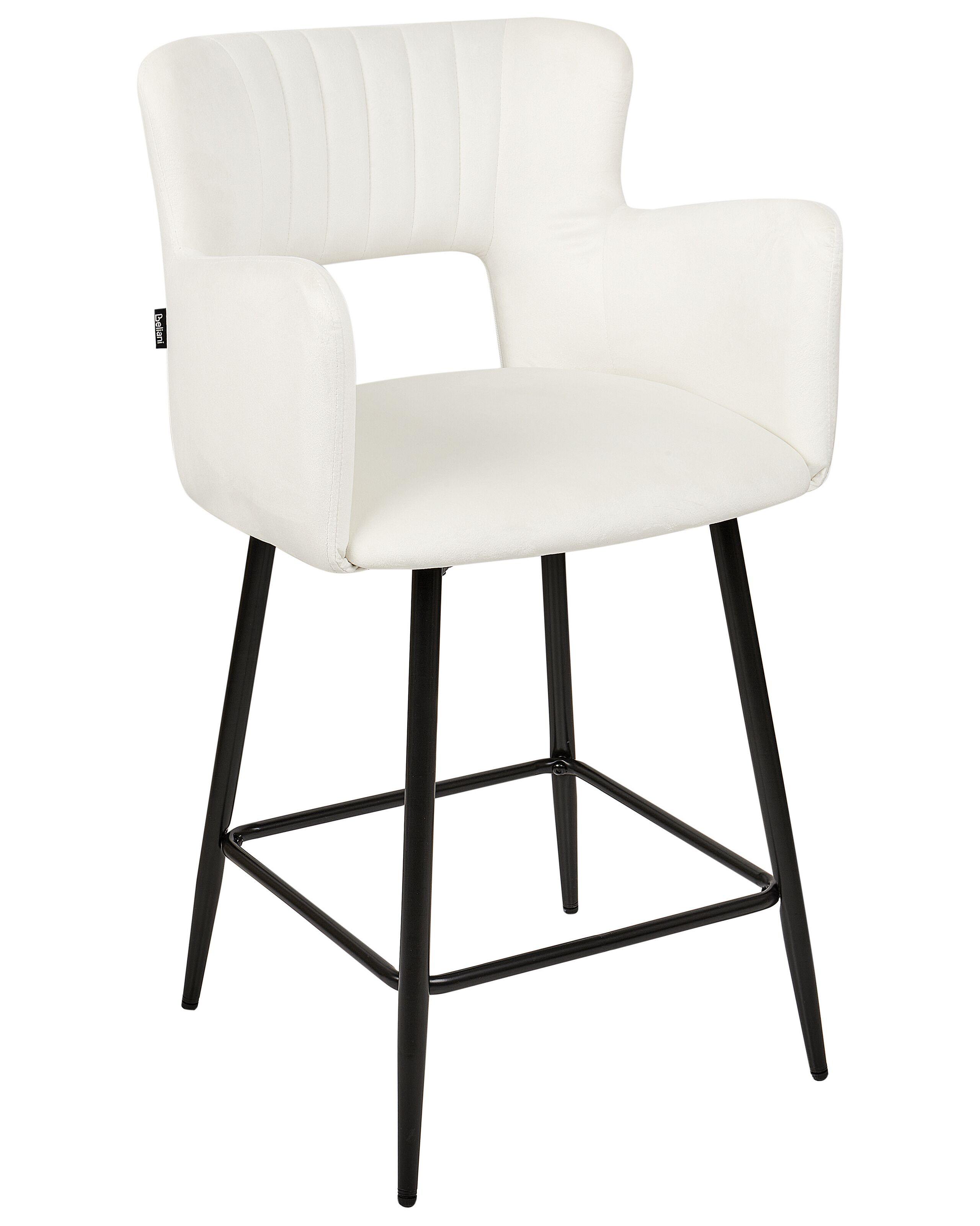 Beliani Set di 2 sedie alte en Velluto Moderno SANILAC  