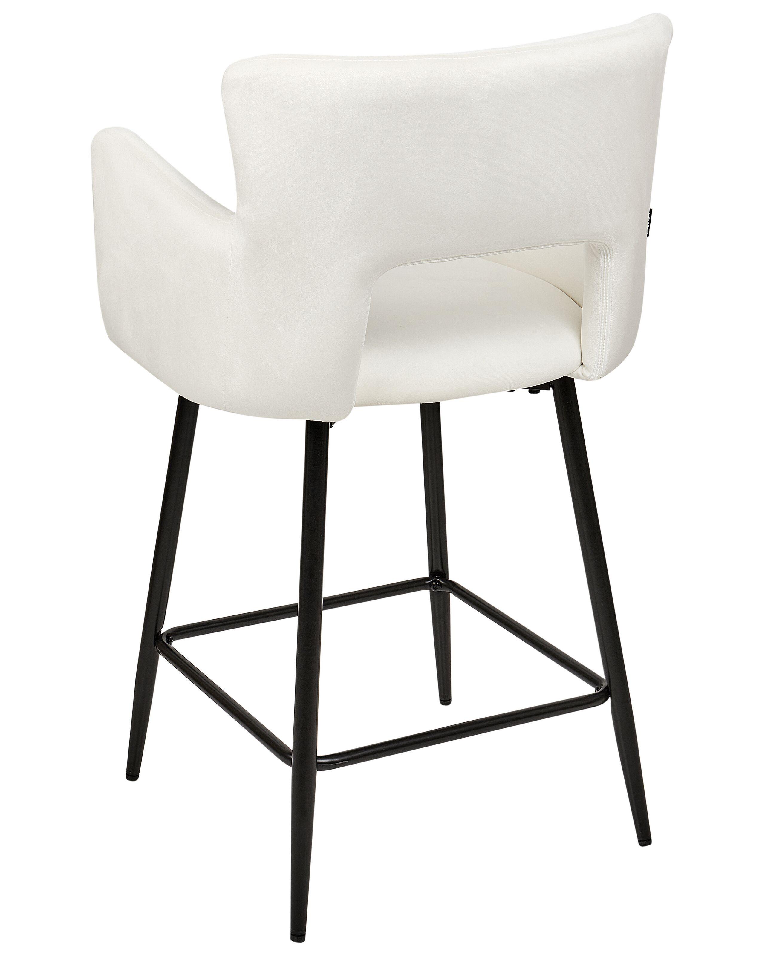 Beliani Set di 2 sedie alte en Velluto Moderno SANILAC  