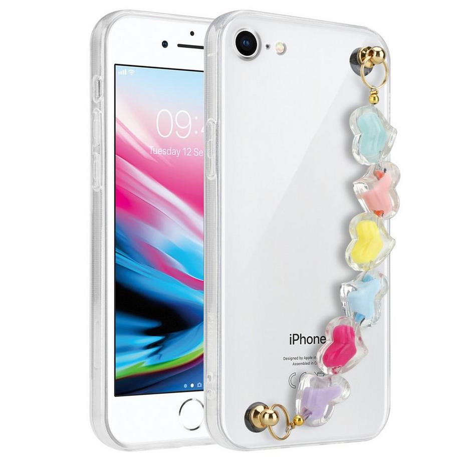 Cadorabo  Hülle für Apple iPhone 7  7S  8  SE 2020 mit Handgelenk Kette 