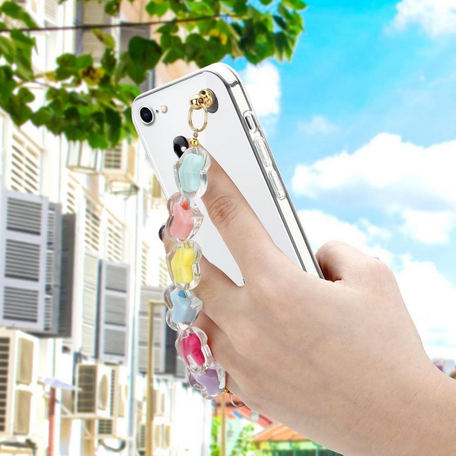 Cadorabo  Hülle für Apple iPhone 7  7S  8  SE 2020 mit Handgelenk Kette 