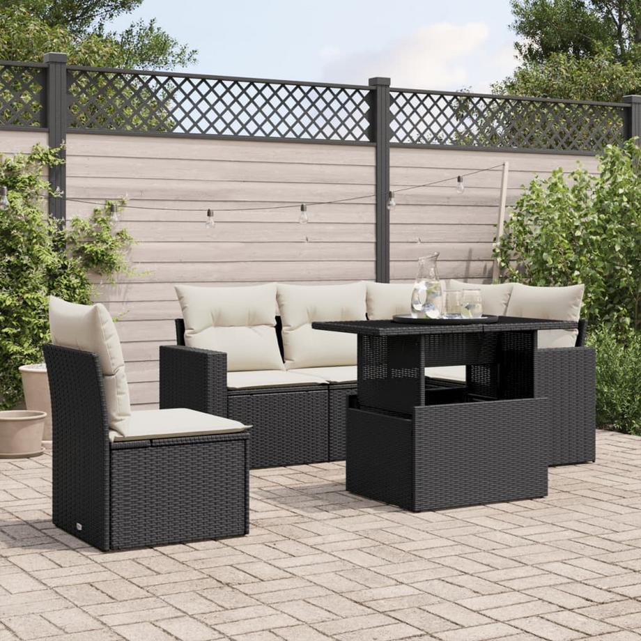 VidaXL set divano da giardino Polirattan  
