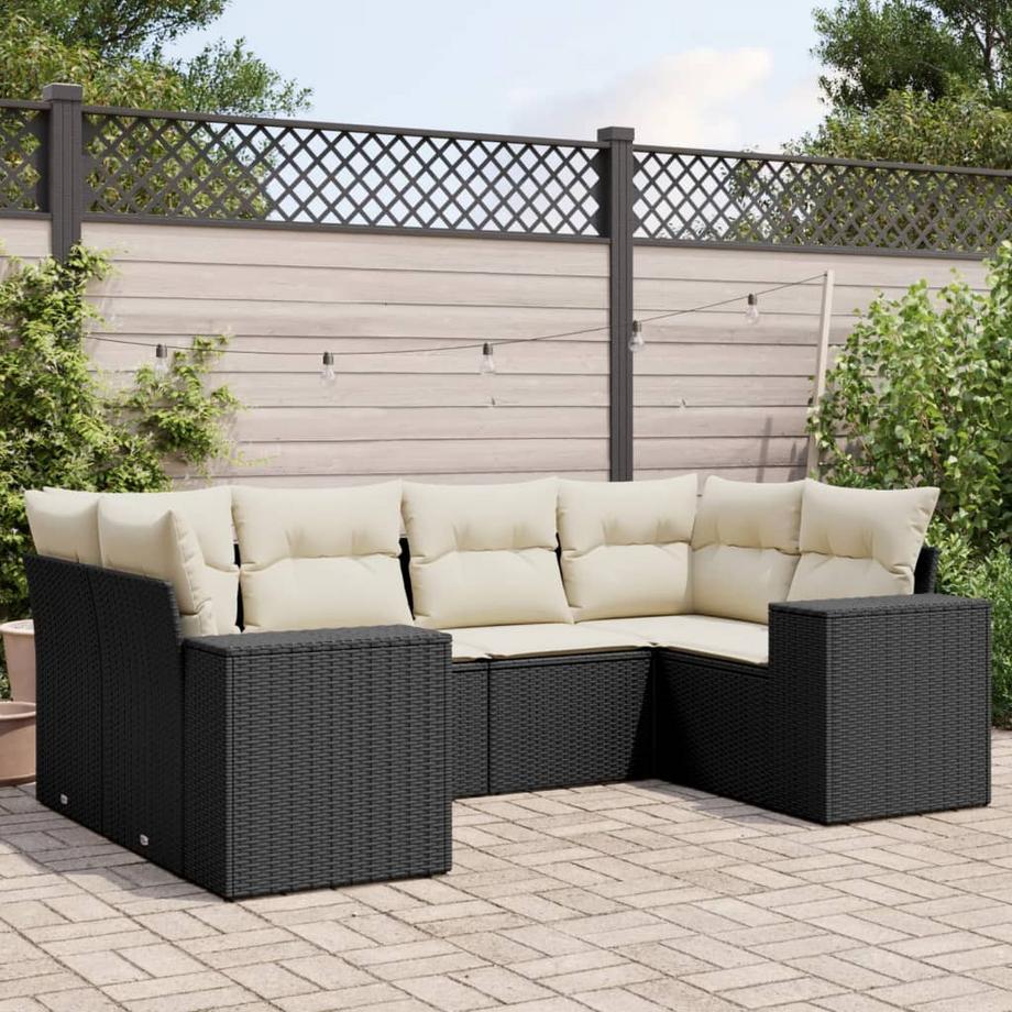 VidaXL set divano da giardino Polirattan  