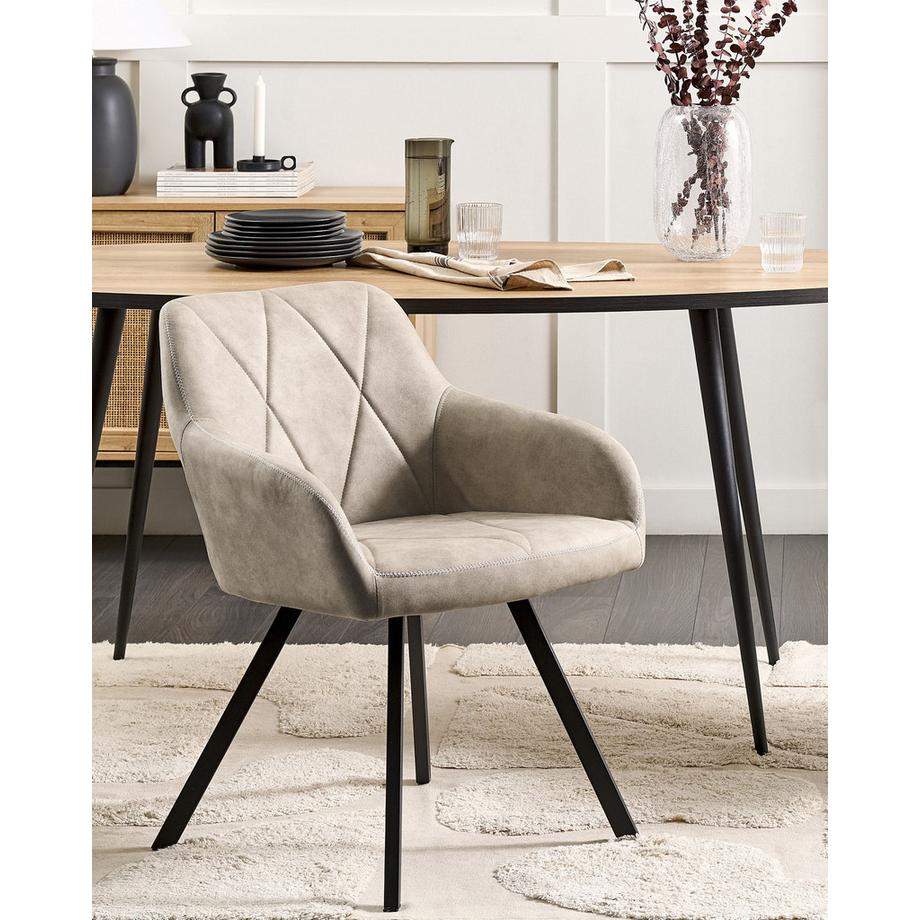 Beliani Set di 2 sedie da pranzo en Tessuto Glamour MONEE  