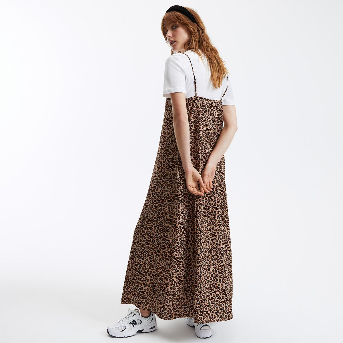 La Redoute Collections  Maxikleid mit schmalen Trägern und Animalprint 