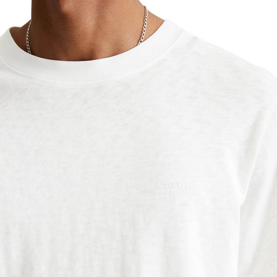 Marc O'Polo Denim T-shirt  Pack de 1 Confortable à porter-T-Shirt, SSL, Logo Print, Reg  