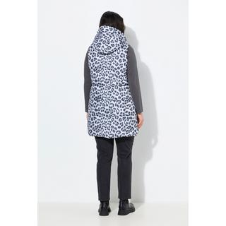 Ulla Popken Gilet Lungo Trapuntato con Stampa Idrorepellente  