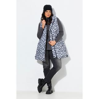 Ulla Popken Gilet Lungo Trapuntato con Stampa Idrorepellente  