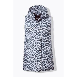 Ulla Popken Gilet Lungo Trapuntato con Stampa Idrorepellente  