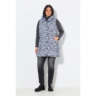Ulla Popken Gilet Lungo Trapuntato con Stampa Idrorepellente  
