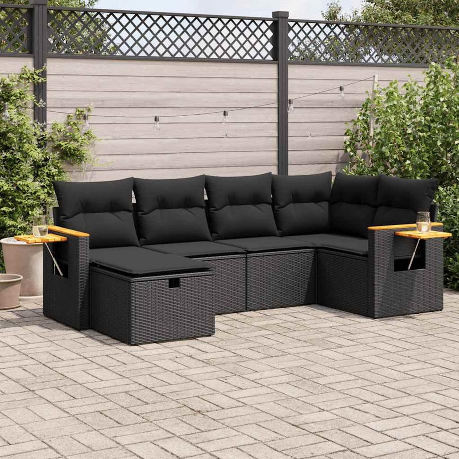 VidaXL set di divani da giardino Polirattan  