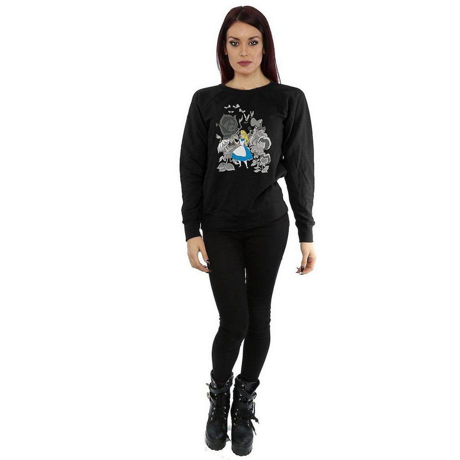 Alice in Wonderland Alice im Wunderland Blumen Sweatshirt  