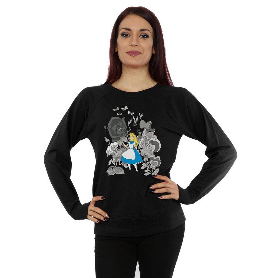 Alice in Wonderland Alice im Wunderland Blumen Sweatshirt  
