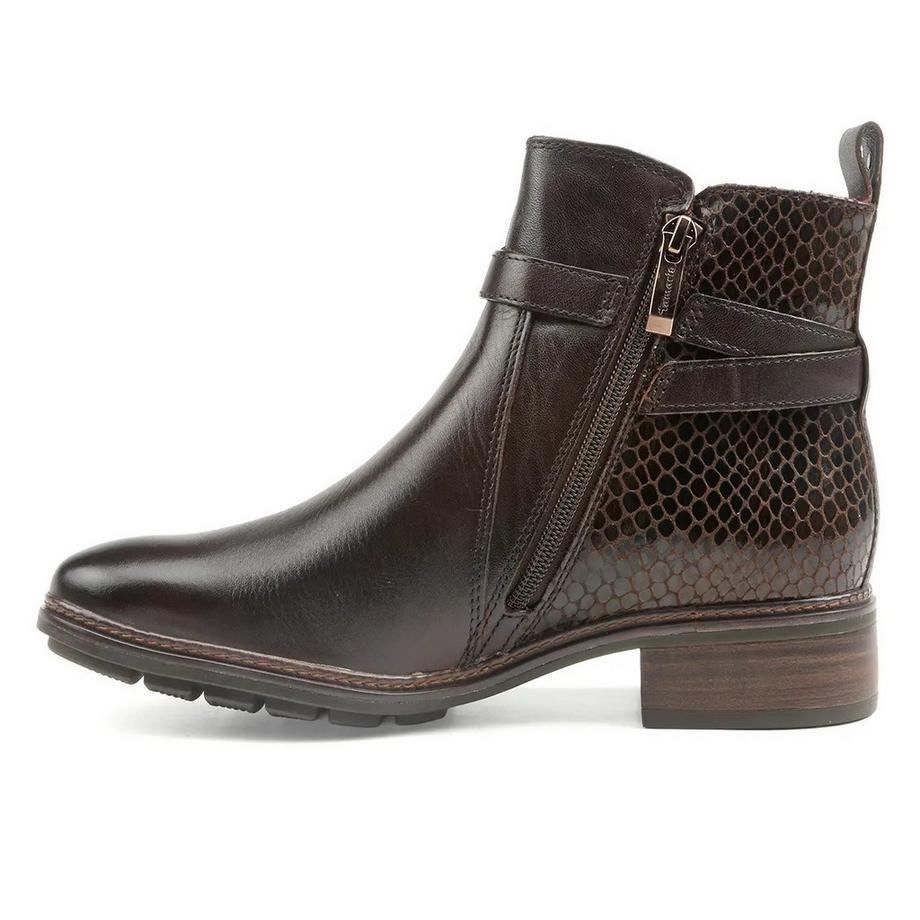 Tamaris Stivaletto Marly con stampa serpente  