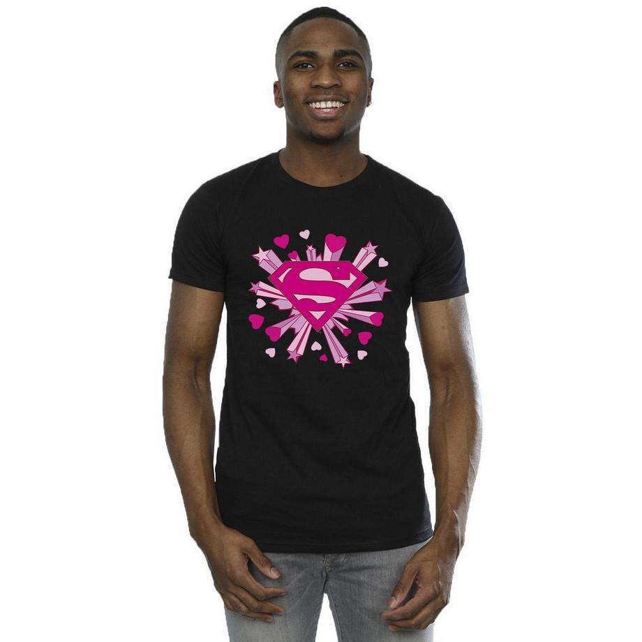 DC COMICS Supergirl Hearts and Stars T-Shirt Grafica  