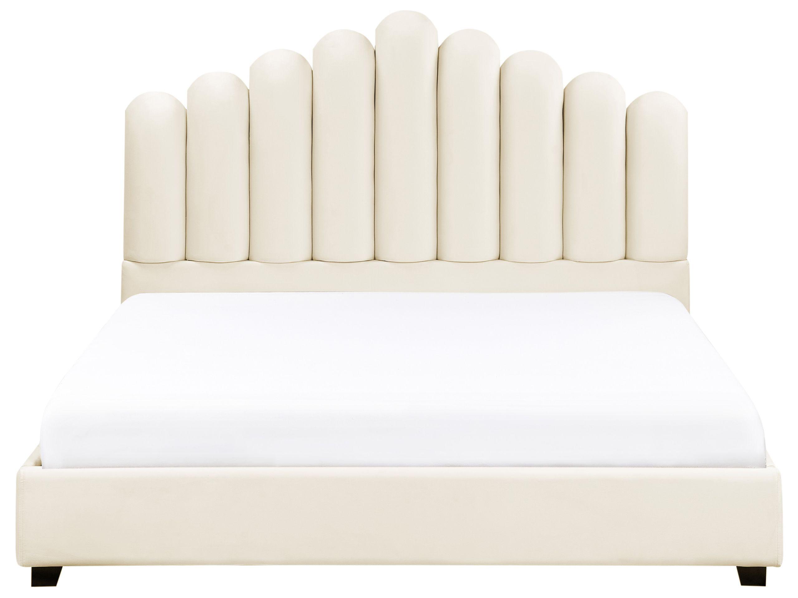 Beliani Bett mit Lattenrost aus Samtstoff Glamourös VINCENNES  