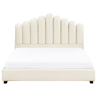 Beliani Bett mit Lattenrost aus Samtstoff Glamourös VINCENNES  