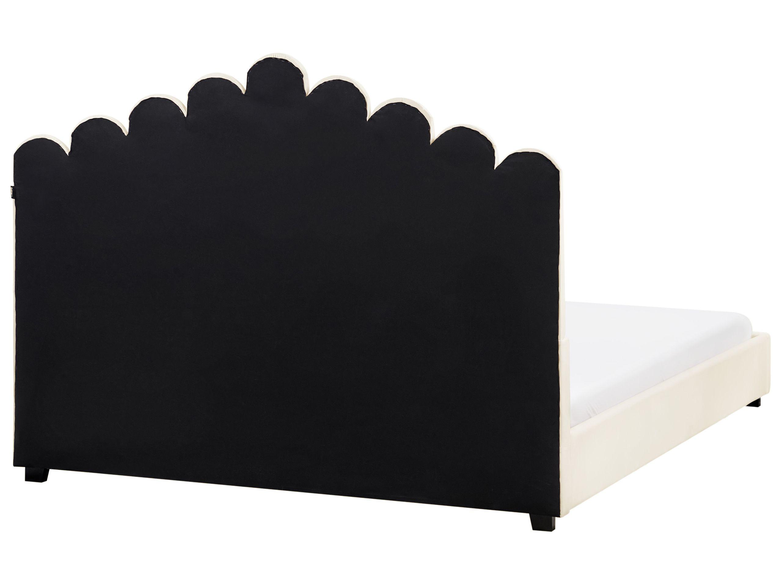 Beliani Bett mit Lattenrost aus Samtstoff Glamourös VINCENNES  