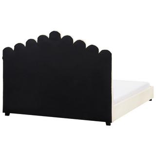 Beliani Bett mit Lattenrost aus Samtstoff Glamourös VINCENNES  