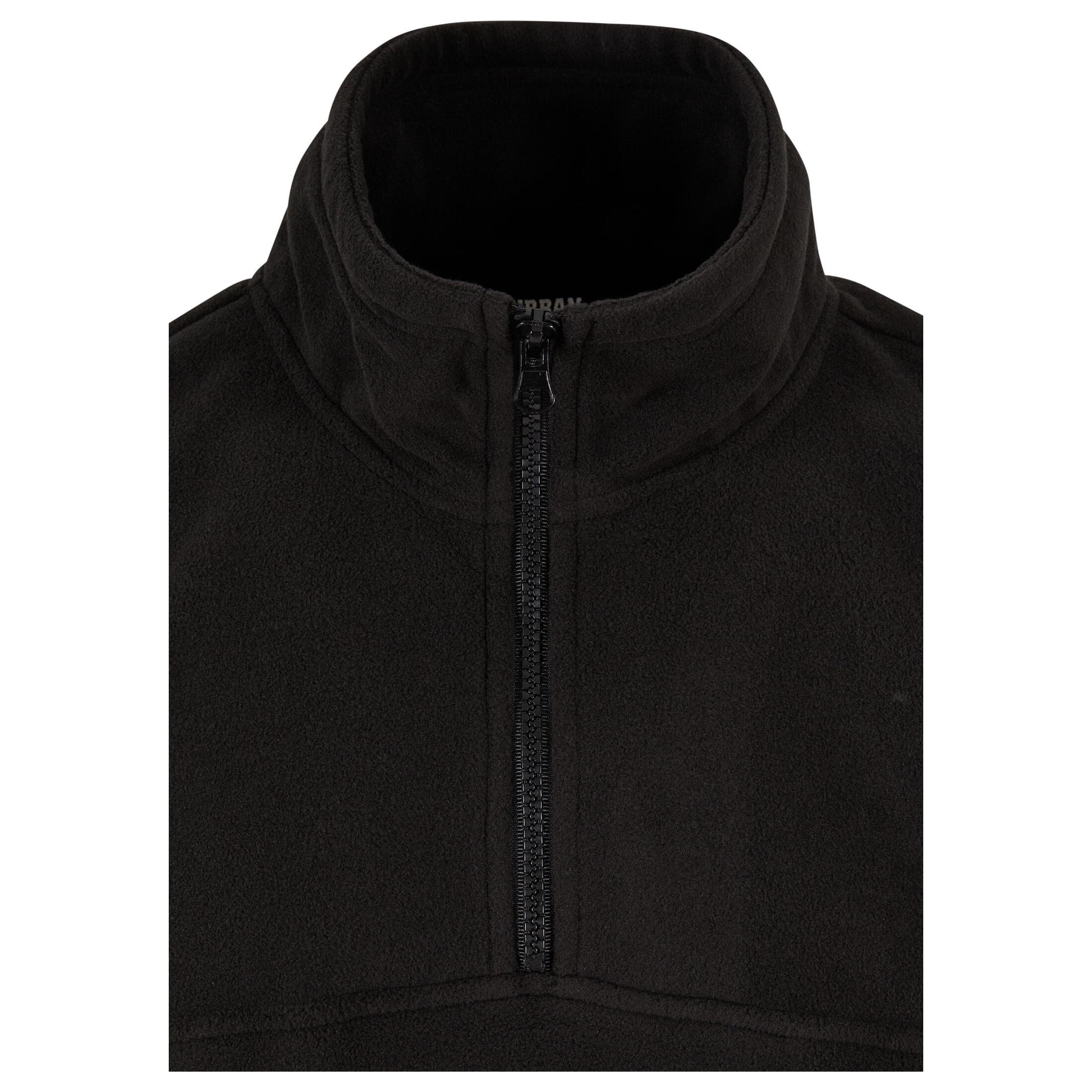 URBAN CLASSICS Fleece Basic Quarter Zip Pullover  