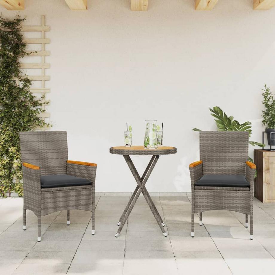 VidaXL set da bistrò Polirattan  