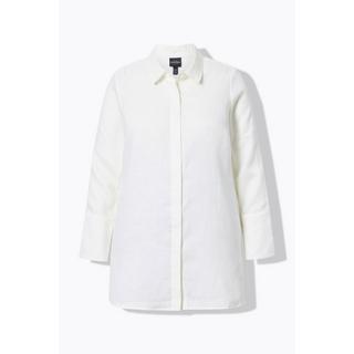 Ulla Popken  Blouse en lin, col chemise, manches longues 