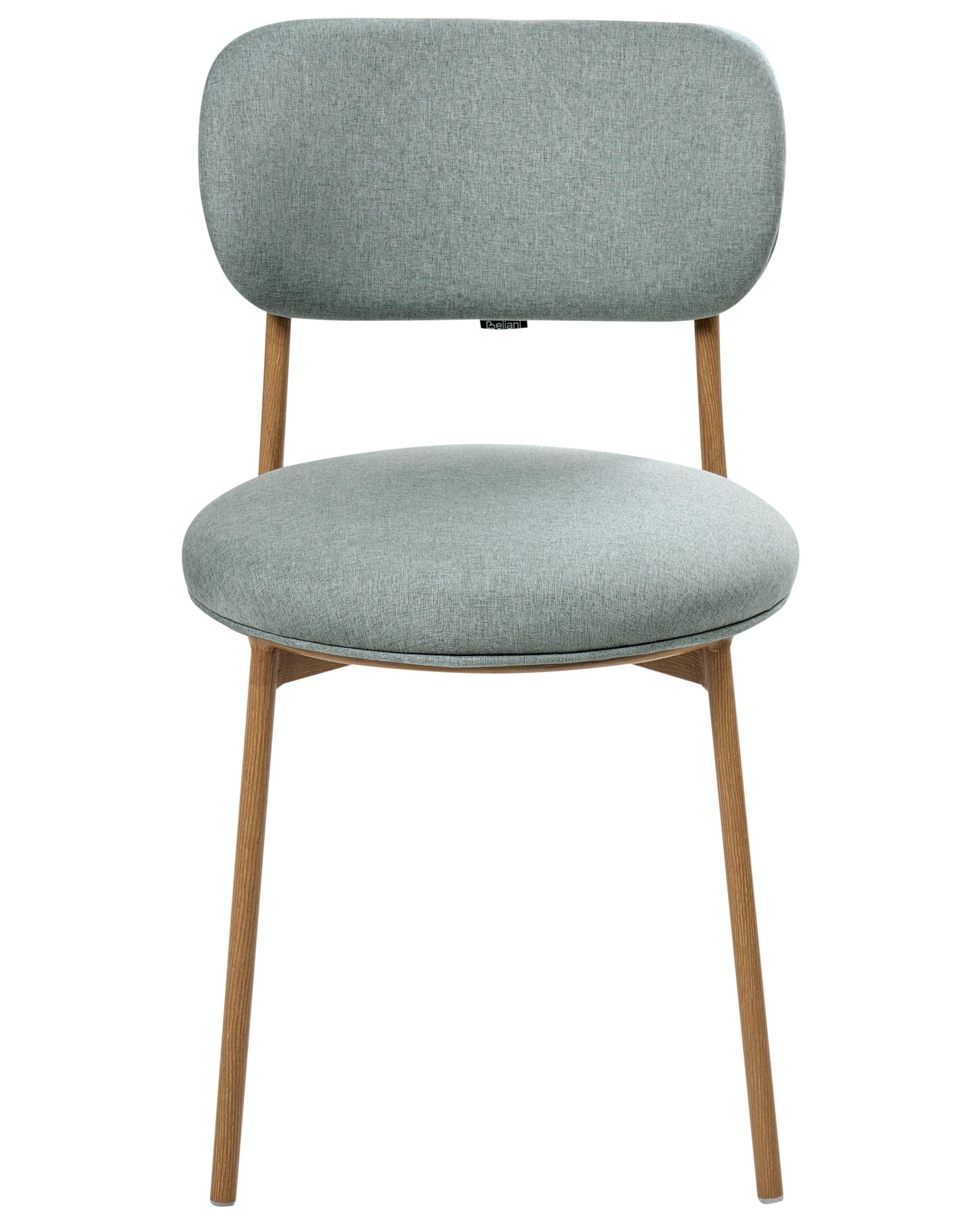 Beliani Esszimmerstuhl 2er Set aus Stoff Skandinavisch CASEY  