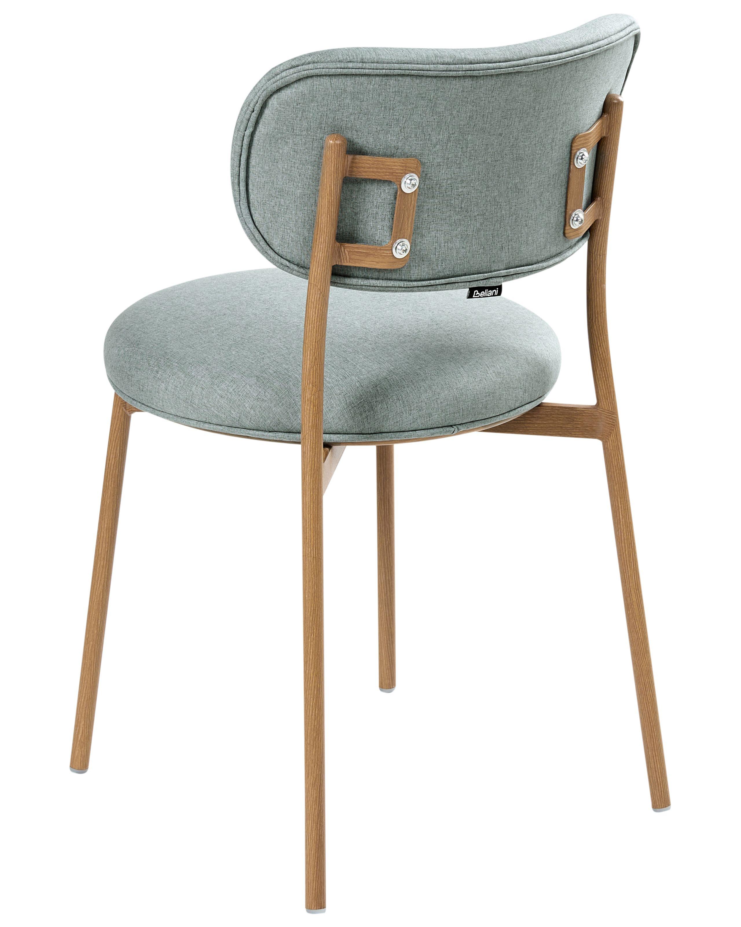 Beliani Esszimmerstuhl 2er Set aus Stoff Skandinavisch CASEY  