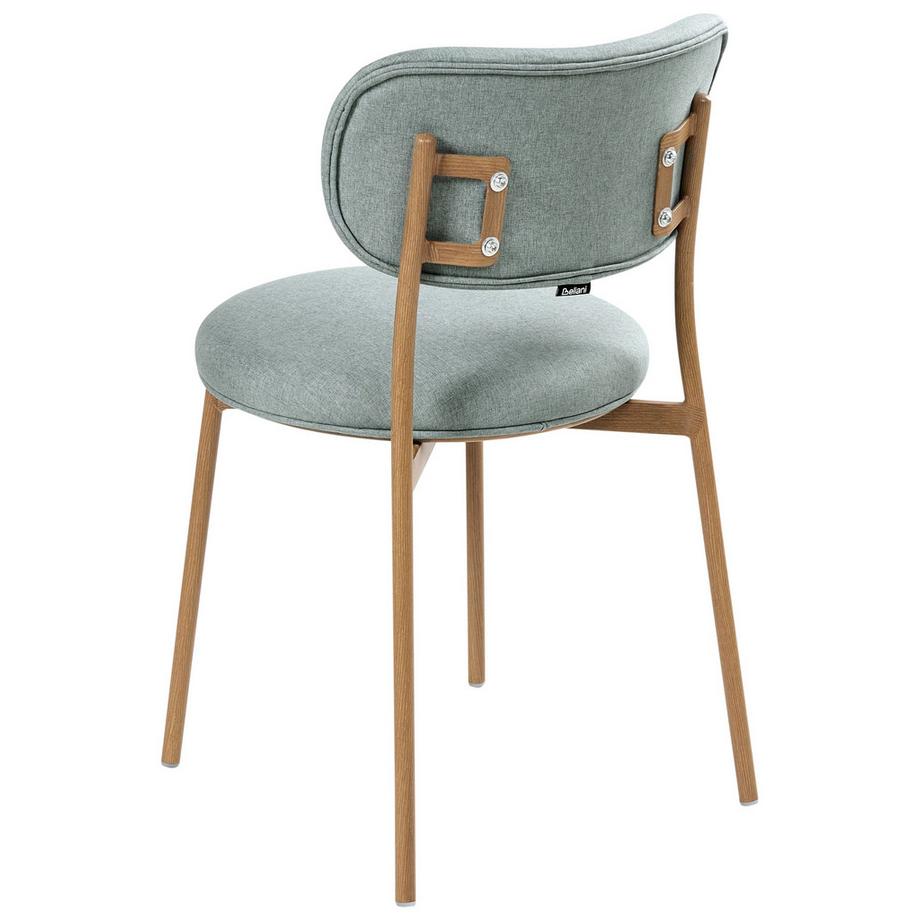 Beliani Lot de 2 chaises de salle à manger en Tissu Scandinave CASEY  