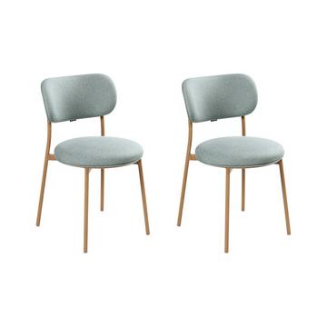 Esszimmerstuhl 2er Set aus Stoff Skandinavisch CASEY