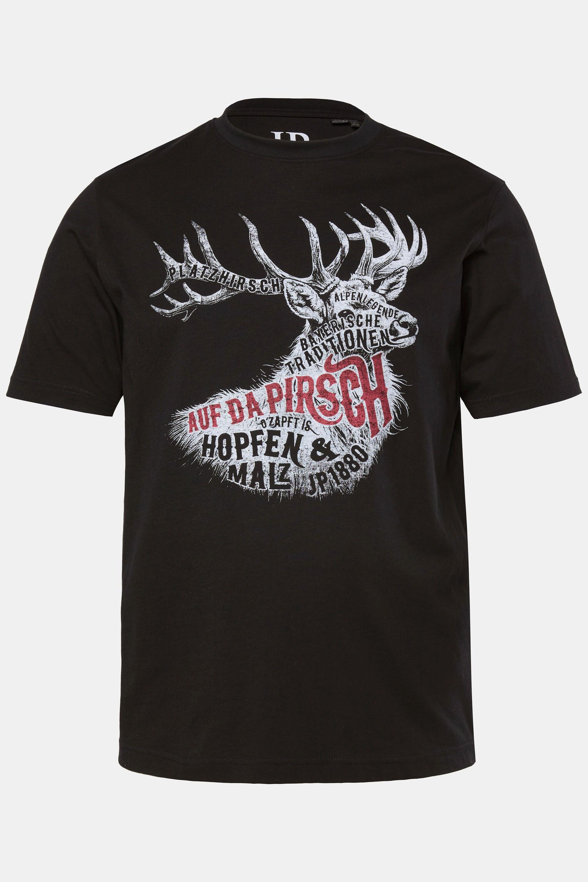 JP1880 Trachten Halbarm T-Shirt mit Brustprint  