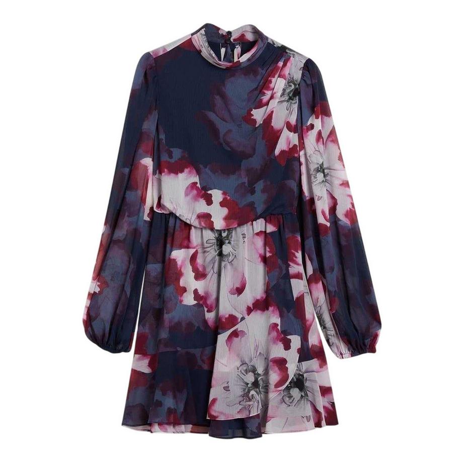 Robe Courte Manches Bishop Motiftyle Floral Aracely
