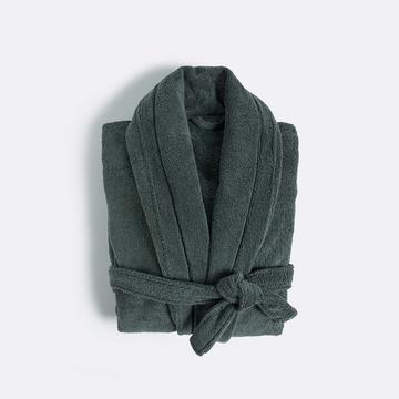 Peignoir adulte châle en coton peigné 400 g/m2