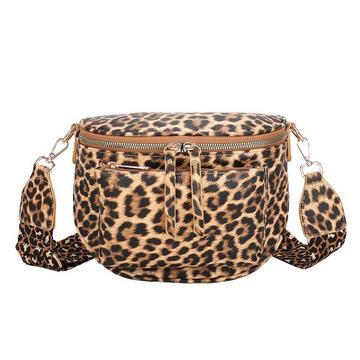 Borsa Banana da donna con stampa leopardo