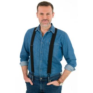 Only-bags.store Extra breite Y-förmige Hosenträger mit Karabinerhaken  