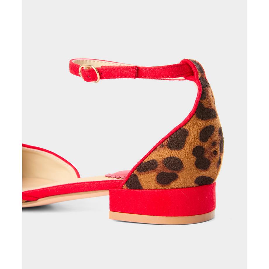 Joe Browns Spitze Zehenpartie Leopardenmuster Flache Schuhe  